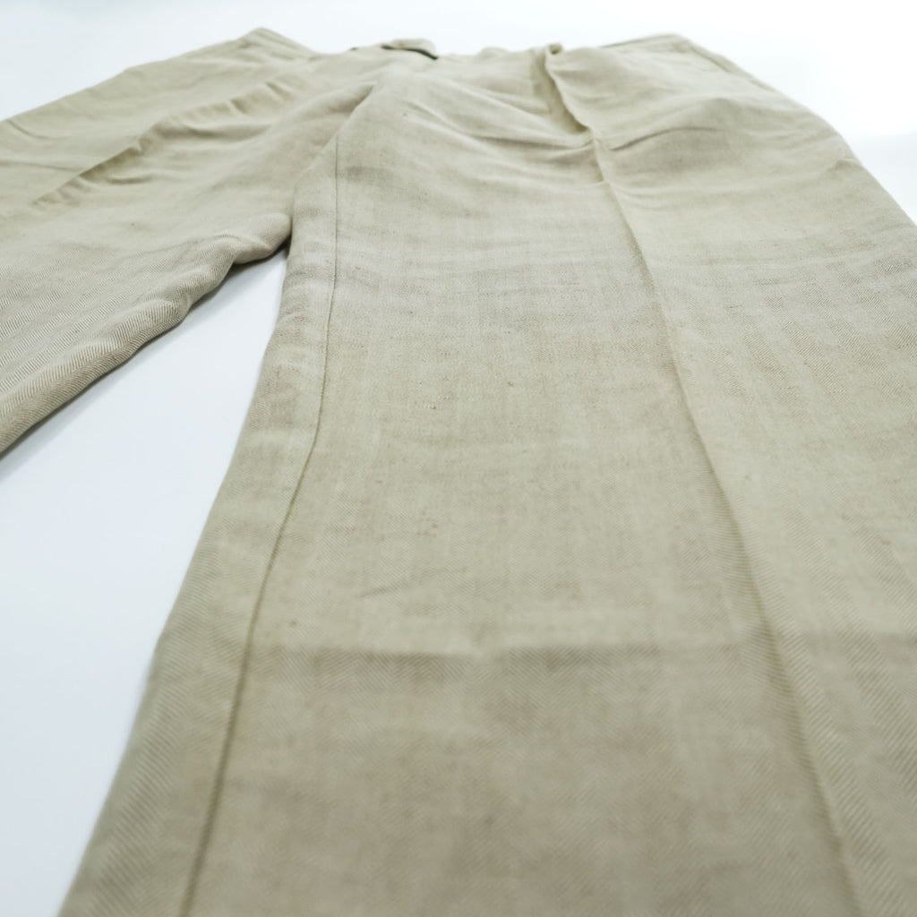 VINTAGE TOMMY BAHAMA L Beige Herringbone 2-Tuck Slacks