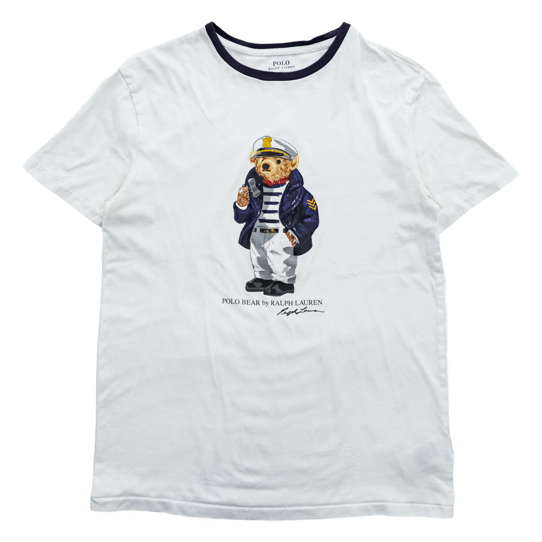 Polo Ralph Lauren Polo Bear Sailor Ringer T-Shirt White Size S