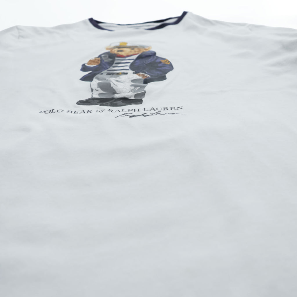 Polo Ralph Lauren Polo Bear Sailor Ringer T-Shirt White Size S