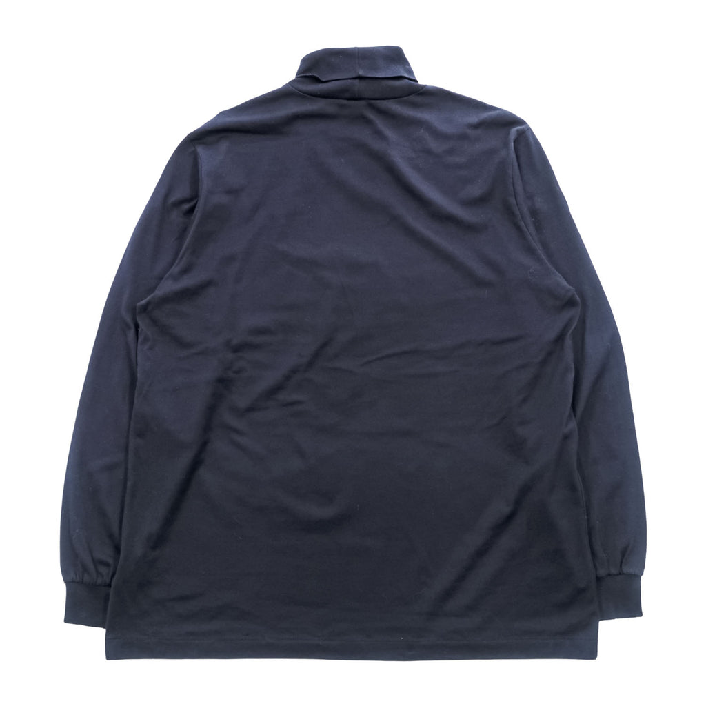 LANDS' END Made in USA 100% Cotton Turtleneck Long Sleeve Shirt Navy XL