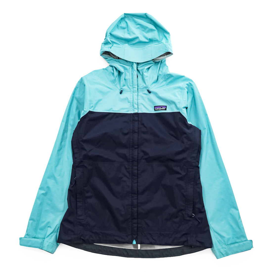 Patagonia Mountain Parka Shell Rain Jacket, Size S, Blue/Navy, Waterproof, Drawcord, Torrentshell, Breathable, 83307