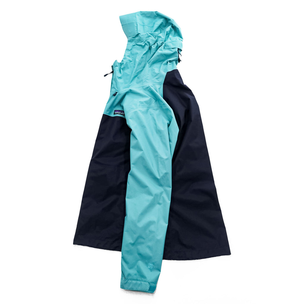 Patagonia Mountain Parka Shell Rain Jacket, Size S, Blue/Navy, Waterproof, Drawcord, Torrentshell, Breathable, 83307