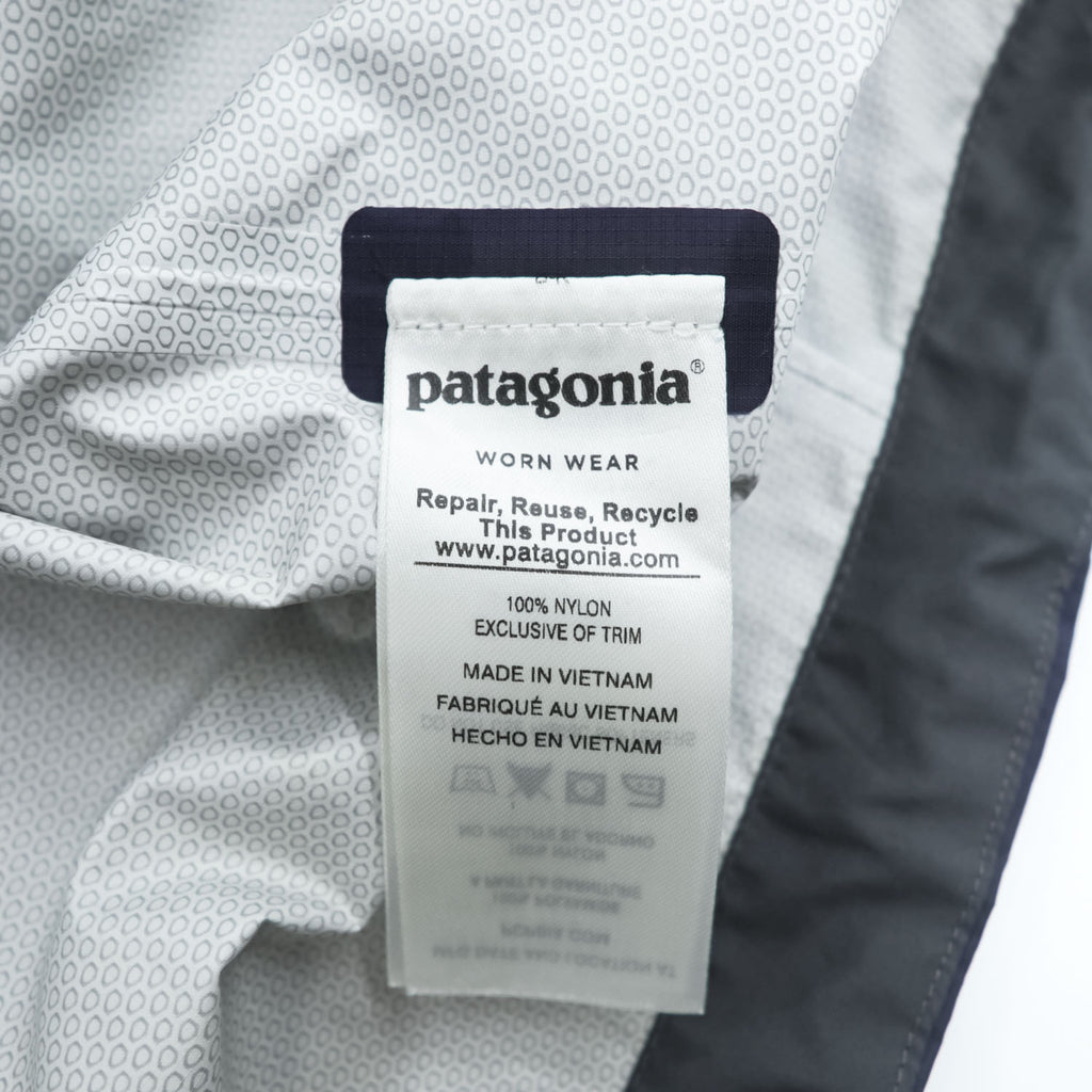 Patagonia Mountain Parka Shell Rain Jacket, Size S, Blue/Navy, Waterproof, Drawcord, Torrentshell, Breathable, 83307