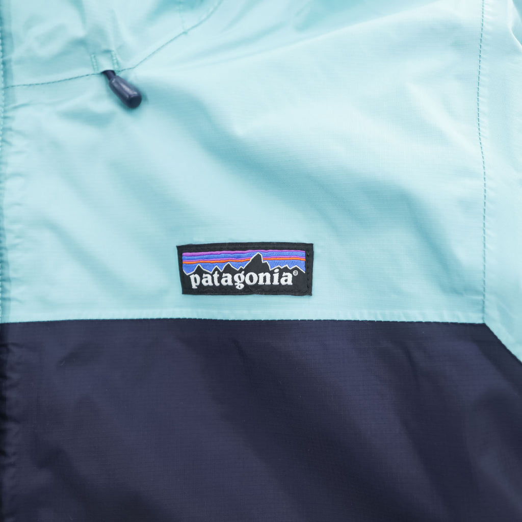 Patagonia Mountain Parka Shell Rain Jacket, Size S, Blue/Navy, Waterproof, Drawcord, Torrentshell, Breathable, 83307