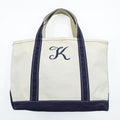 L.L.Bean 米国製 USA製 トートバッグ BOAT AND TOTE ホワイト ネイビー キャンバス 112636