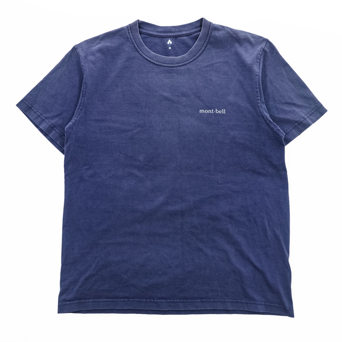 mont-bell Logo Print Short Sleeve T-Shirt Navy Men's Size M 100% Cotton