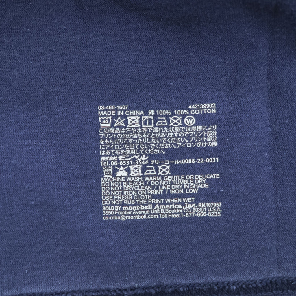 mont-bell ワンポイントロゴ Tシャツ M ネイビー コットン100%
