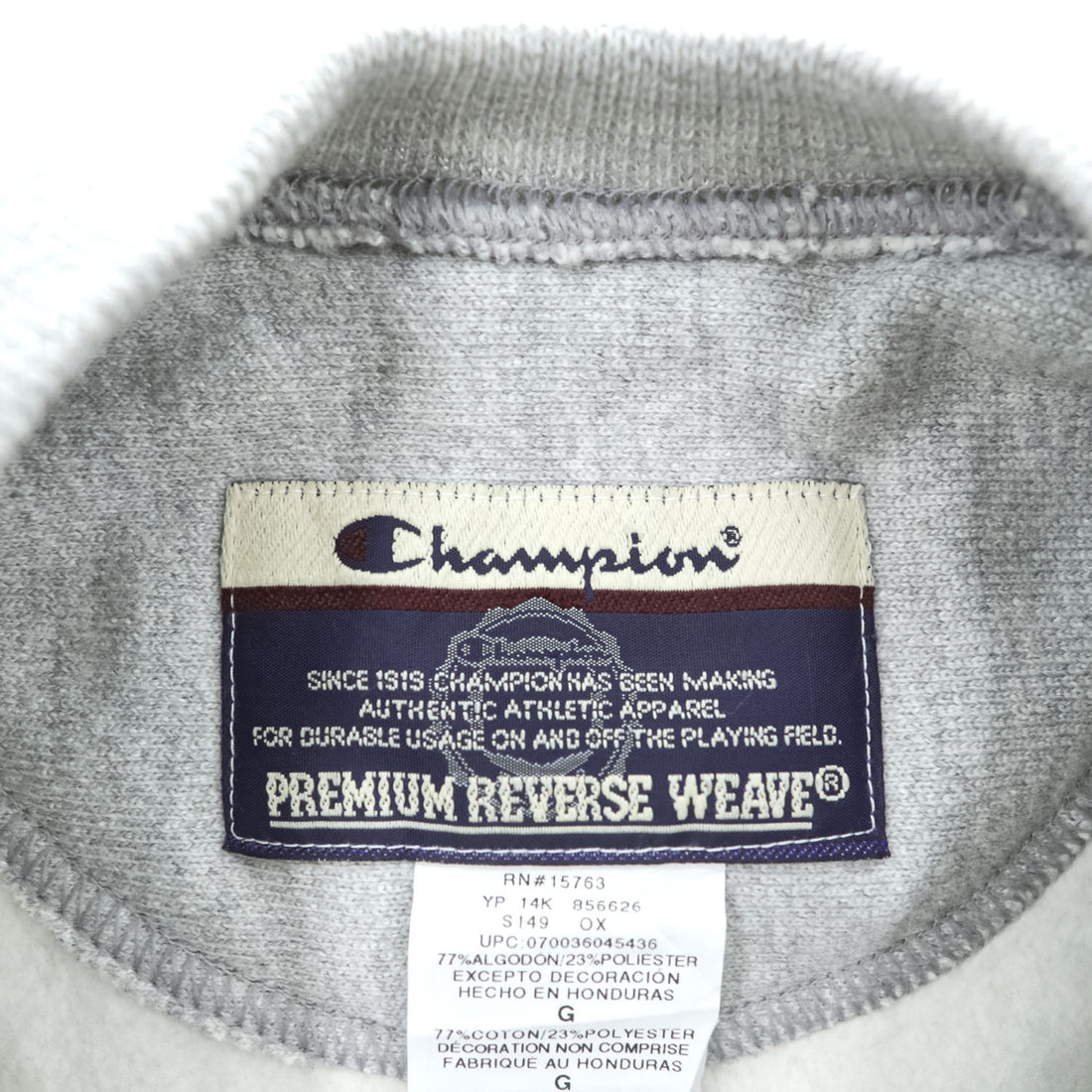 Champion PREMIUM 00年代 リバースウィーブ REVERSE WEAVE スウェット トレーナー L グレー 裏起毛 刺繍