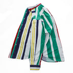 TOMMY HILFIGER 90年代 ヴィンテージ 長袖 シャツ XL マルチカラー ストライプ ボタンダウン