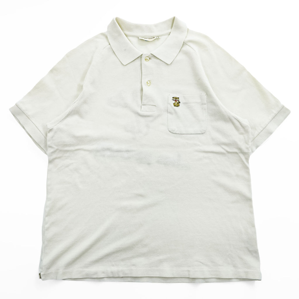 Made in Japan Rugby Shirt, Size L, White, BUBBLE UP BOWLING POLO, King Louie, Toyo Enterprise, Authentic Reproduction, Piqué Fabric, Chain Embroidery, KL76991 KL76992