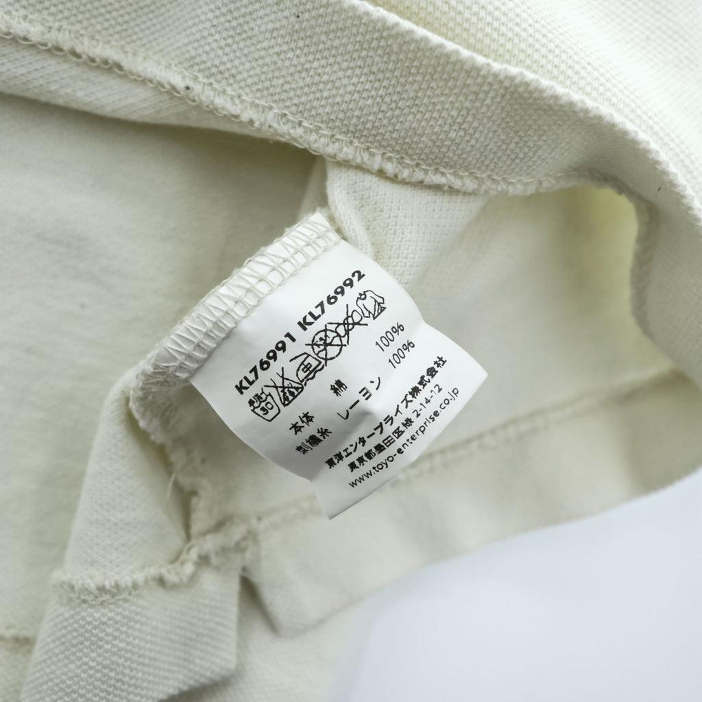 Made in Japan Rugby Shirt, Size L, White, BUBBLE UP BOWLING POLO, King Louie, Toyo Enterprise, Authentic Reproduction, Piqué Fabric, Chain Embroidery, KL76991 KL76992