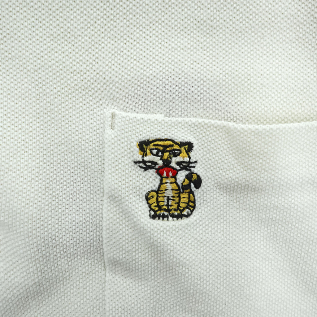 Made in Japan Rugby Shirt, Size L, White, BUBBLE UP BOWLING POLO, King Louie, Toyo Enterprise, Authentic Reproduction, Piqué Fabric, Chain Embroidery, KL76991 KL76992