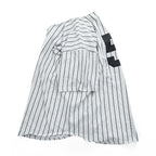 90s Vintage Baseball Jersey Quitman ベースボールシャツ 半袖シャツ XL グレー ストライプ  USA製 90年代