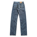 Levi Strauss USA-Made 90s Vintage Denim Pants Jeans Size M Indigo Blue Bleached Chemical Wash 505-4865