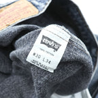 Levi Strauss USA-Made 90s Vintage Denim Pants Jeans Size M Indigo Blue Bleached Chemical Wash 505-4865