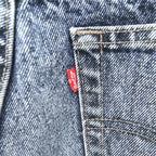 Levi Strauss USA-Made 90s Vintage Denim Pants Jeans Size M Indigo Blue Bleached Chemical Wash 505-4865