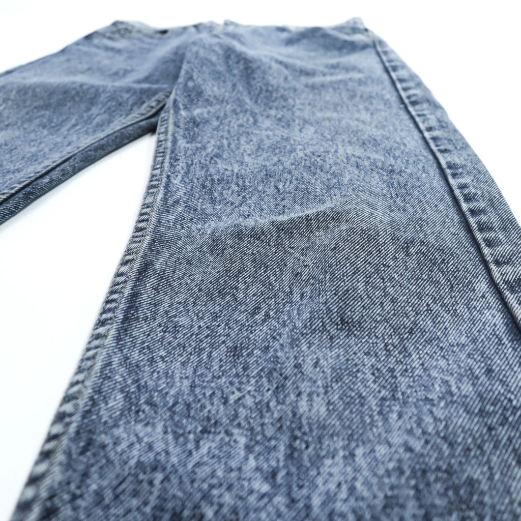 Levi Strauss USA-Made 90s Vintage Denim Pants Jeans Size M Indigo Blue Bleached Chemical Wash 505-4865