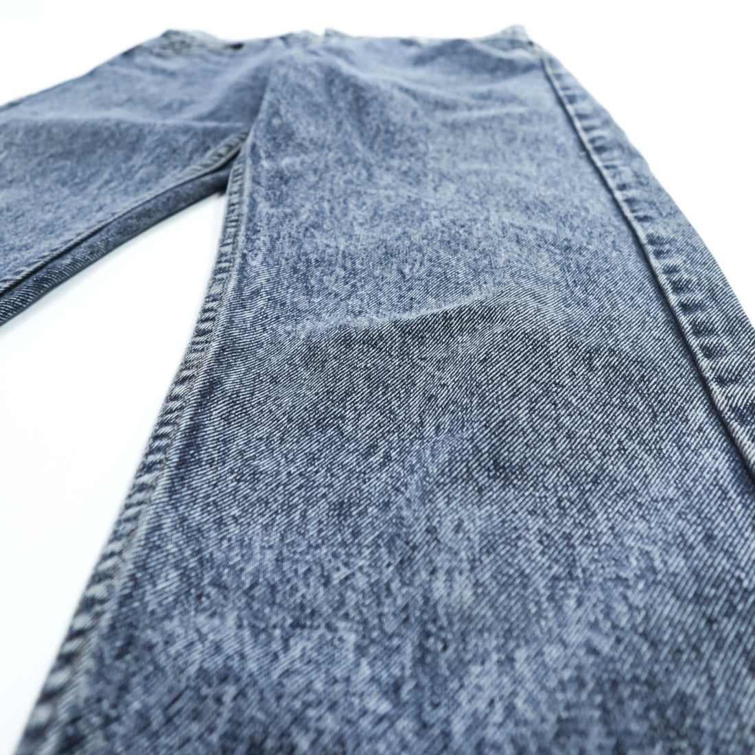 Levi Strauss USA-Made 90s Vintage Denim Pants Jeans Size M Indigo Blue Bleached Chemical Wash 505-4865