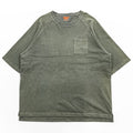 ONEITA ピグメント加工 ポケットTシャツ SUPER HEAVY TEE L カーキ グリーン  2122-004ON