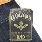 CHEVIGNON 日本製 リジッド デニムパンツ ジーンズ M セルヴィッヂ 濃紺 シンチバック ボタンフライ 未使用品