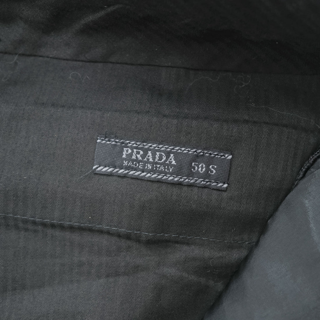 PRADA イタリア製 モヘア ウール スラックス パンツ L ブラック ダブルカフス