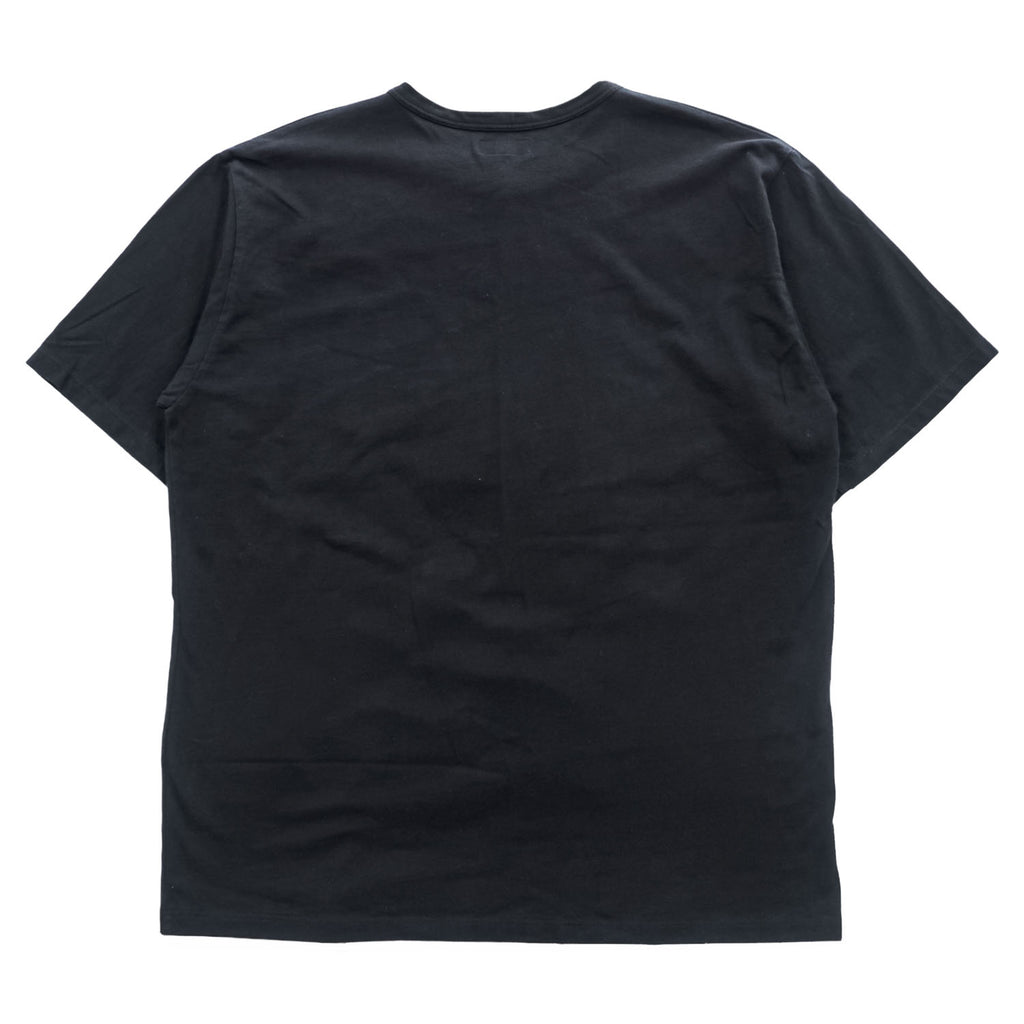 agnes b. T-Shirt L Black with one-point logo EY16S179