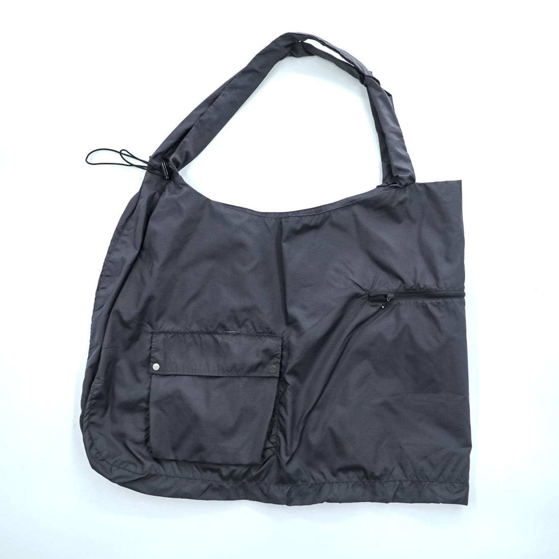 BASISBROEK ナイロン ユーティリティベスト ZAMIA グレー リップストップ ドローコード バックポケット ベルギー製