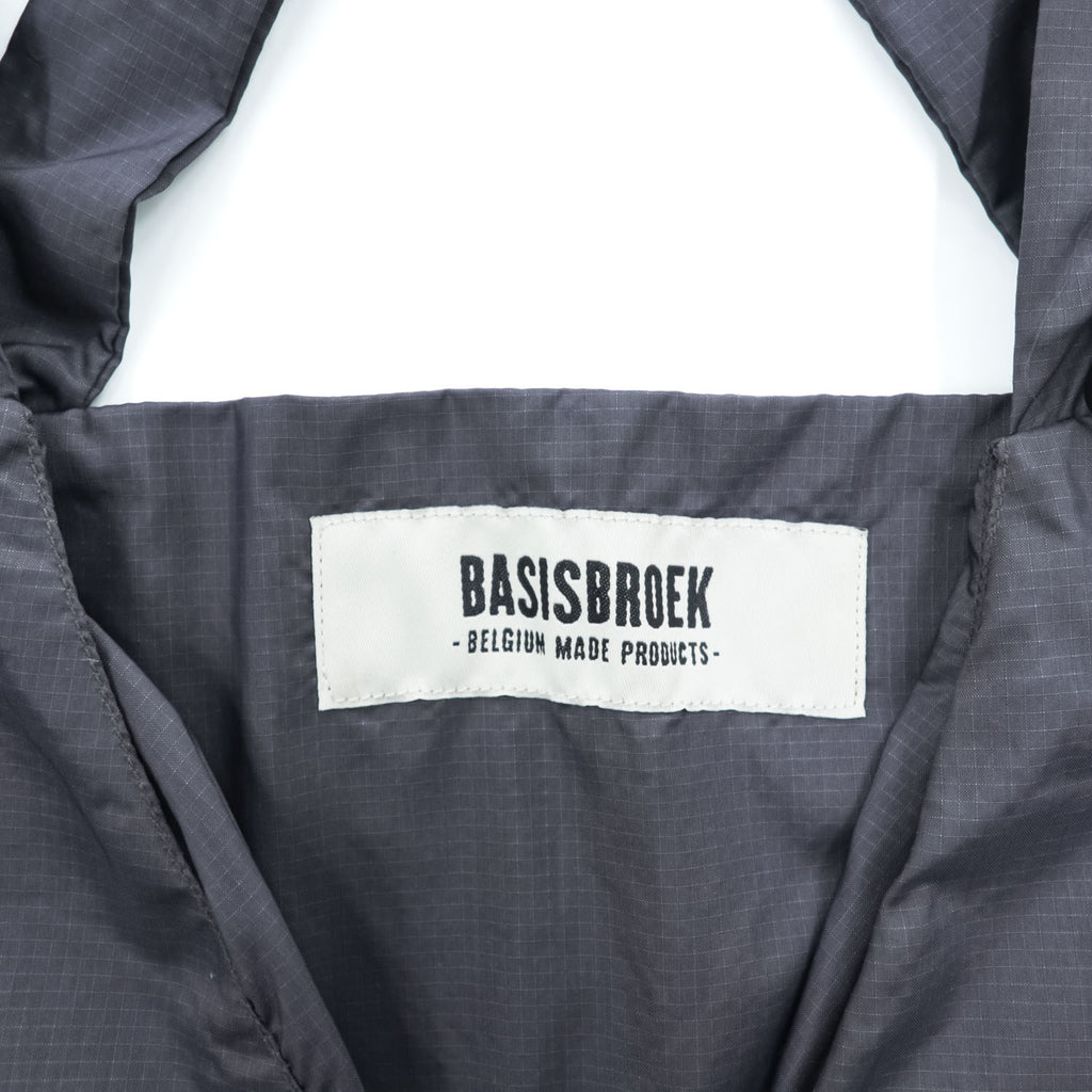 BASISBROEK ナイロン ユーティリティベスト ZAMIA グレー リップストップ ドローコード バックポケット ベルギー製