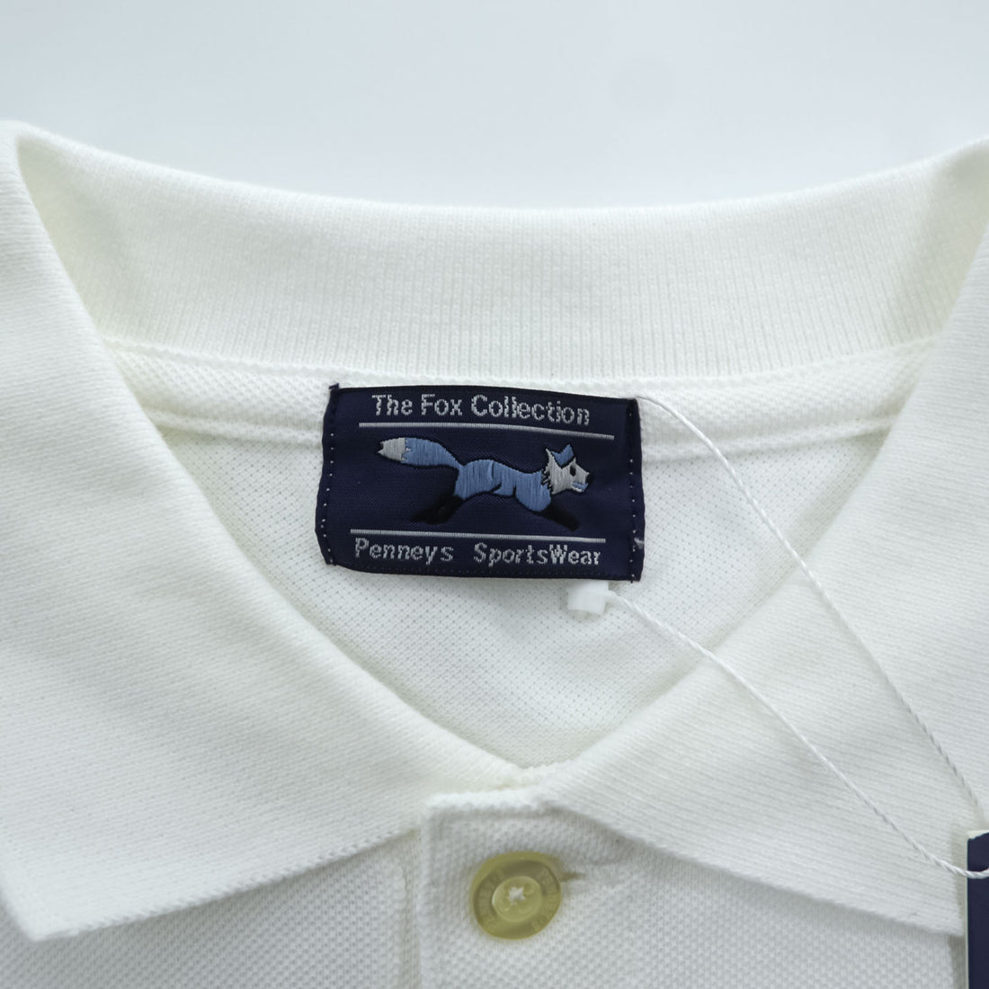 Penneys Sportswear The Fox Collection ポロシャツ L ホワイト ワンポイントロゴ 鹿の子 未使用品