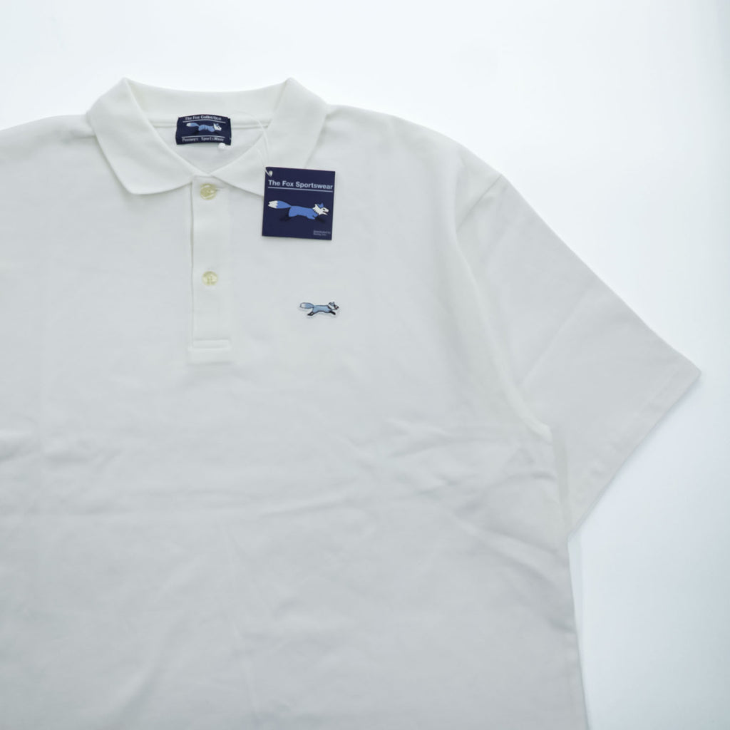 Penneys Sportswear The Fox Collection ポロシャツ L ホワイト ワンポイントロゴ 鹿の子 未使用品