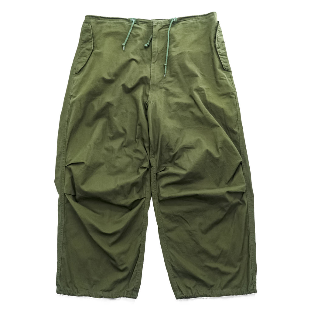 BACKERS Military Wide Leg Drawstring Pants Olive Green
