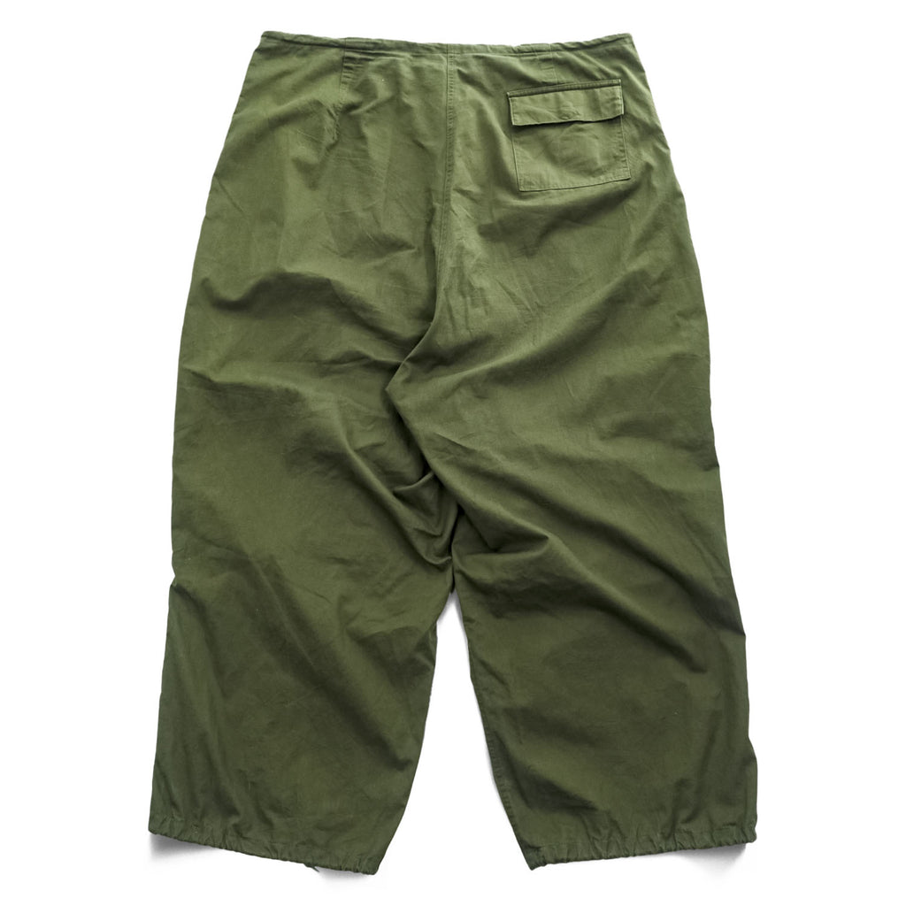 BACKERS Military Wide Leg Drawstring Pants Olive Green