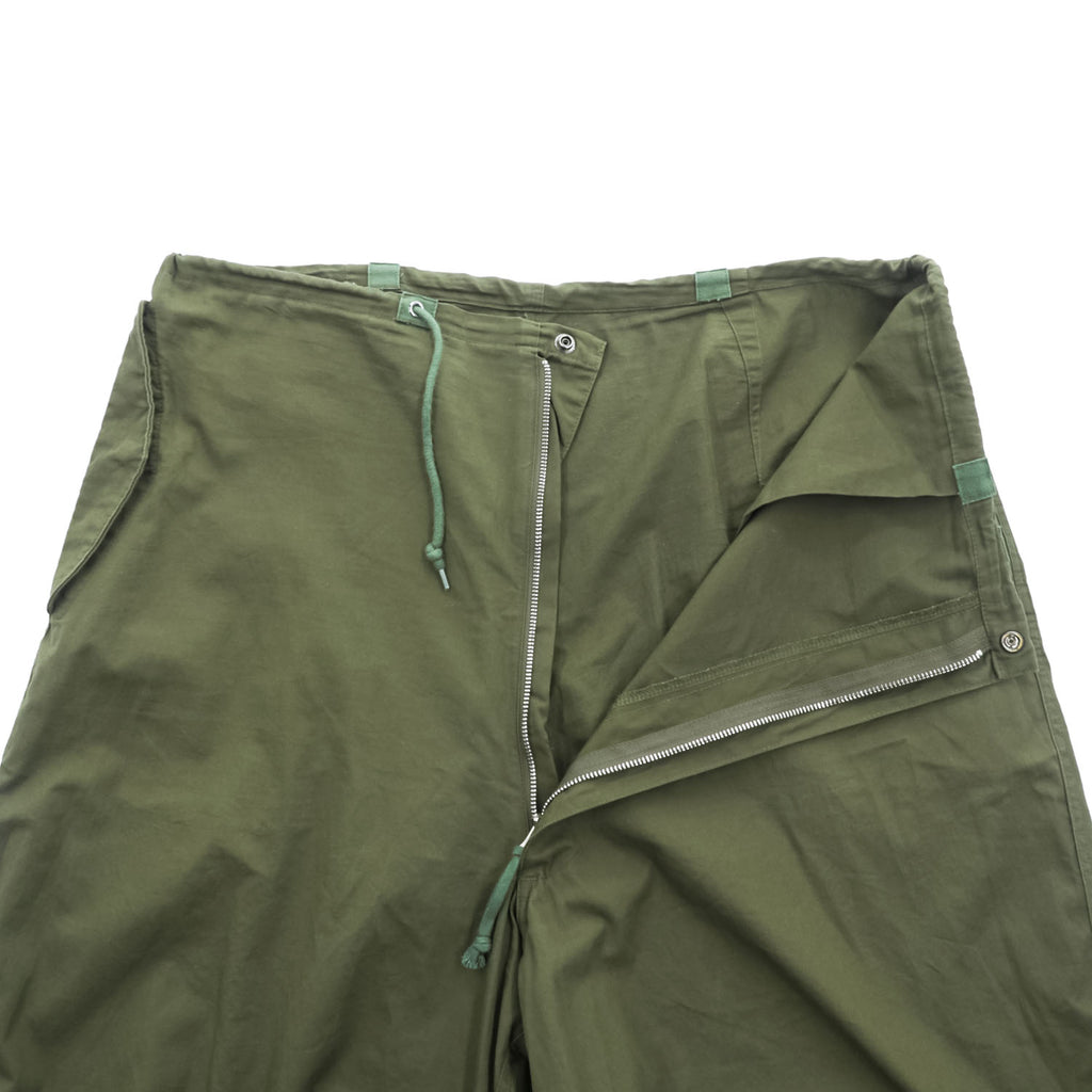 BACKERS Military Wide Leg Drawstring Pants Olive Green