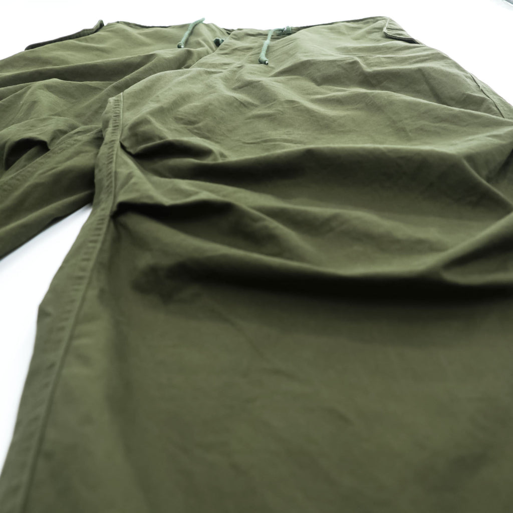 BACKERS Military Wide Leg Drawstring Pants Olive Green