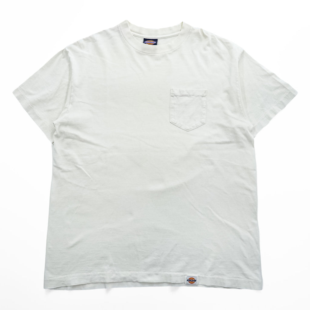 1990s Made in USA Dickies Blank Pocket T-Shirt White XL