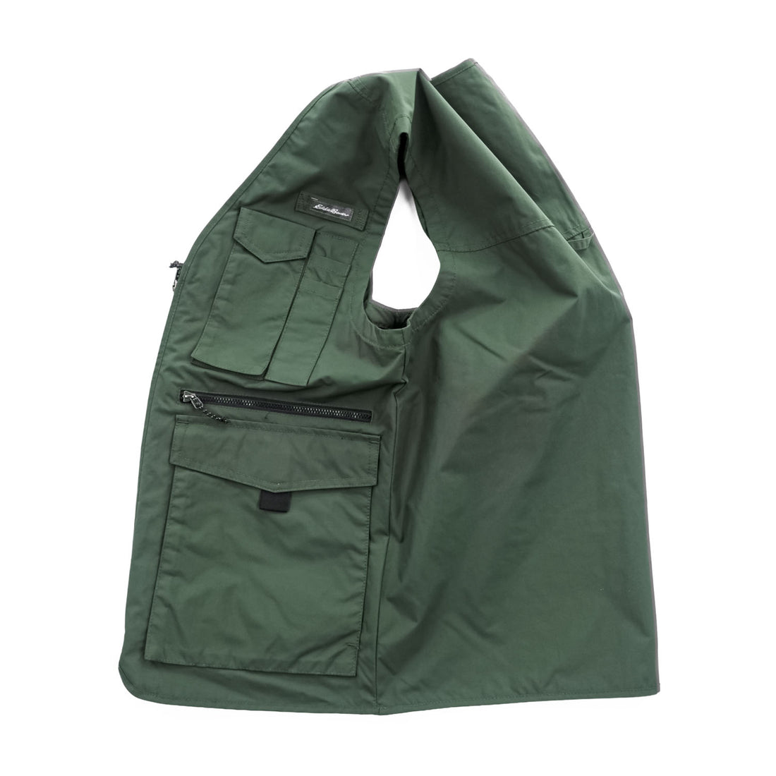 Eddie Bauer ナイロン マルチポケット フィッシングベスト M カーキ グリーン メッシュ 11012343