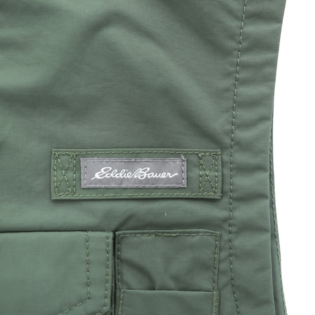 Eddie Bauer ナイロン マルチポケット フィッシングベスト M カーキ グリーン メッシュ 11012343