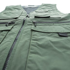 Eddie Bauer ナイロン マルチポケット フィッシングベスト M カーキ グリーン メッシュ 11012343