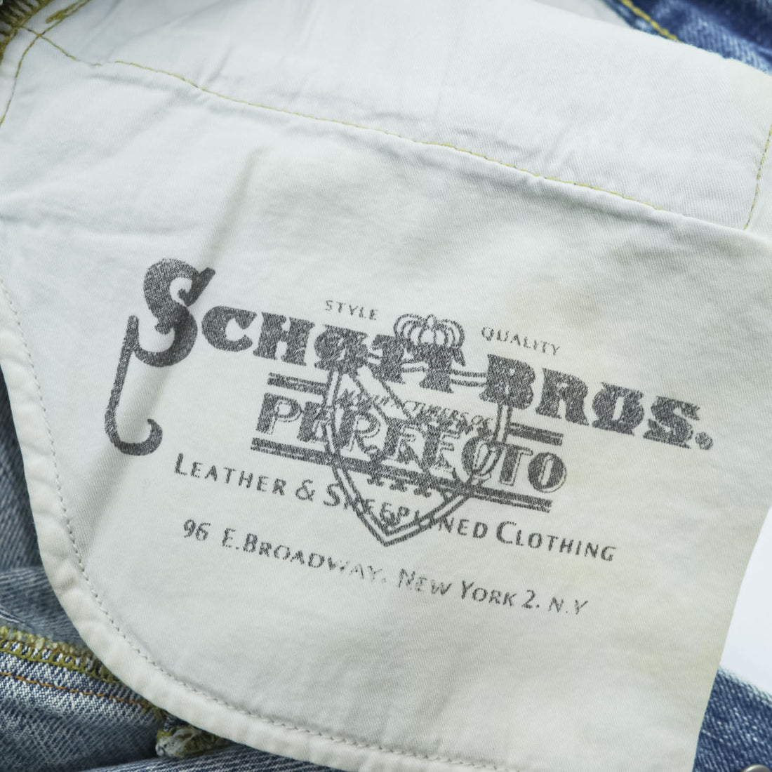 Schott PERFECTO セルヴィッヂ デニムパンツ 16OZ 岡山県産 赤耳 ジーンズ L インディゴ ブルー 3126053