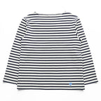 ORCIVAL フランス製 バスクシャツ 長袖 ボートネック Tシャツ S ネイビー ホワイト ボーダー