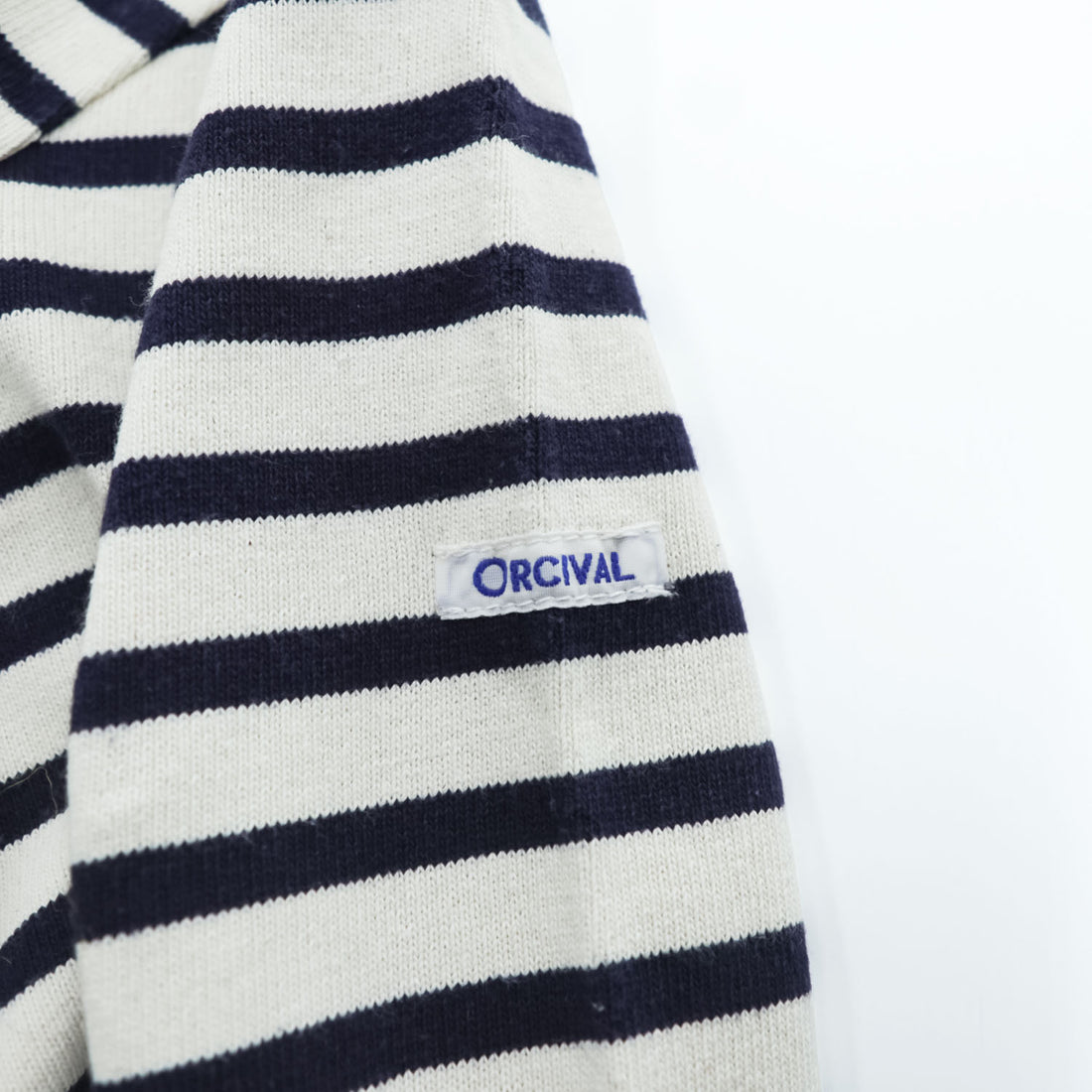 ORCIVAL フランス製 バスクシャツ 長袖 ボートネック Tシャツ S ネイビー ホワイト ボーダー