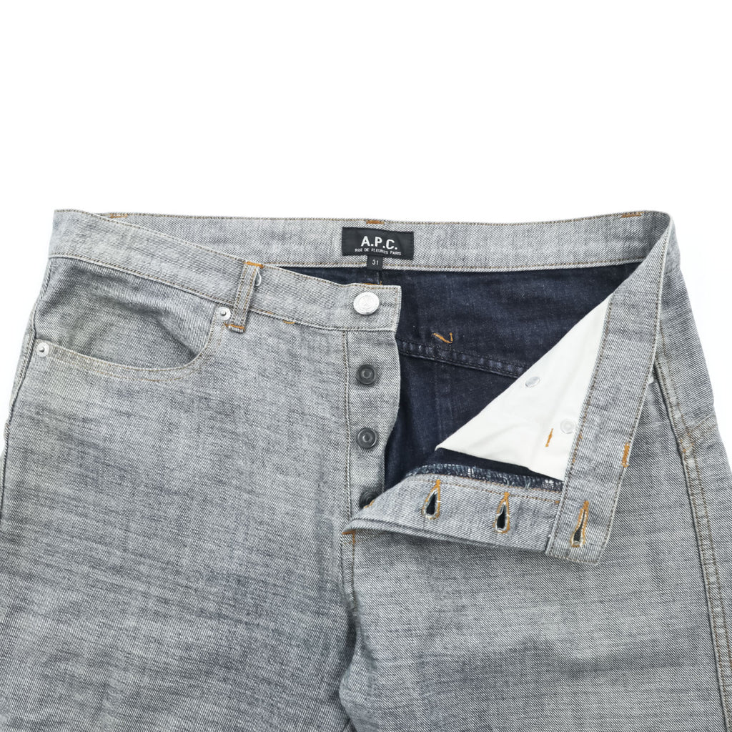 A.P.C. 日本製 デニムパンツ ジーンズ M グレー インサイドアウト ボタンフライ