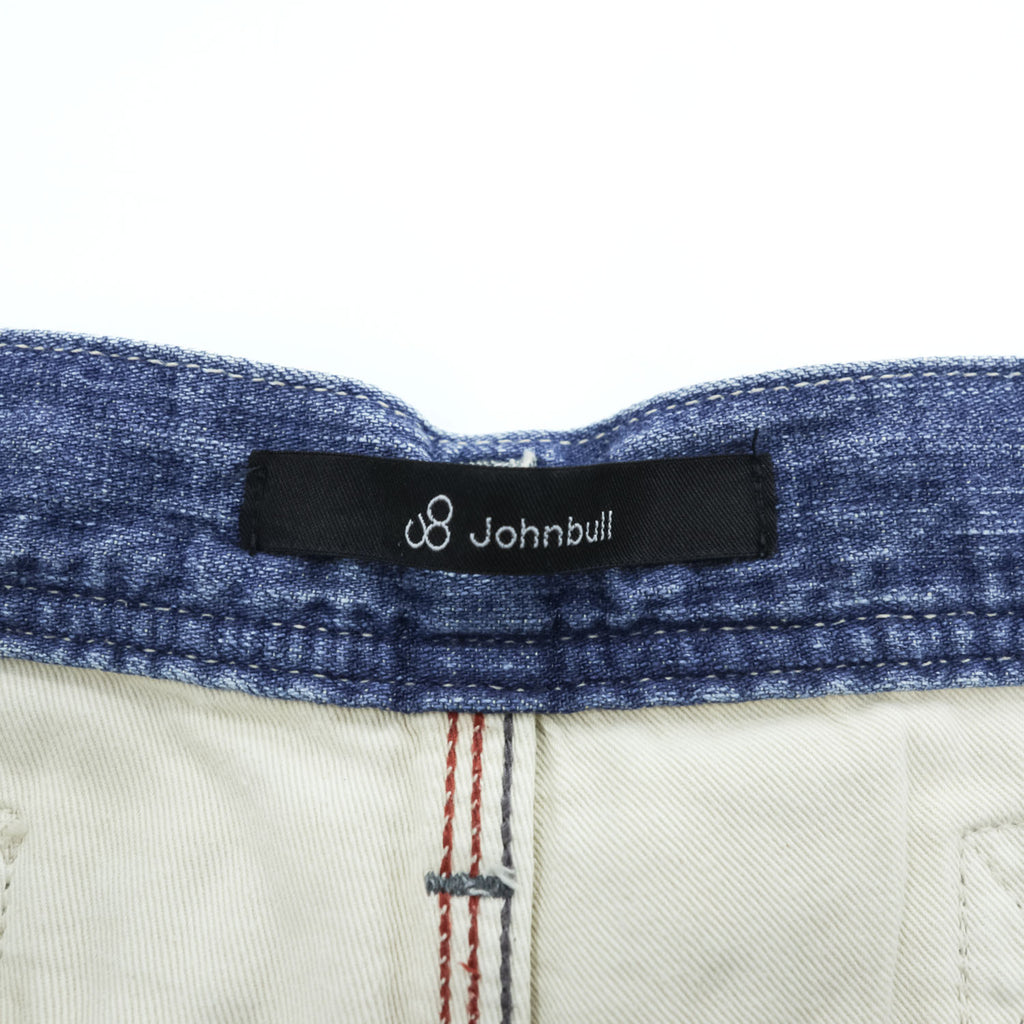 Johnbull 日本製 サルエル デニム カーゴパンツ M インディゴ ブルー シンチバック ボタンフライ