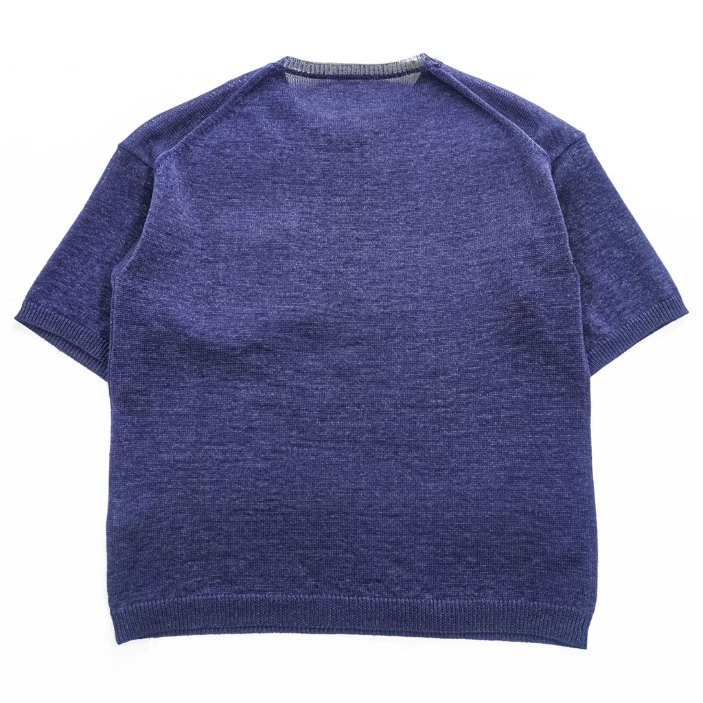 B:MING by BEAMS 半袖 メッシュ サマーニット FREE ネイビー 胸ポケット 19S-bb633