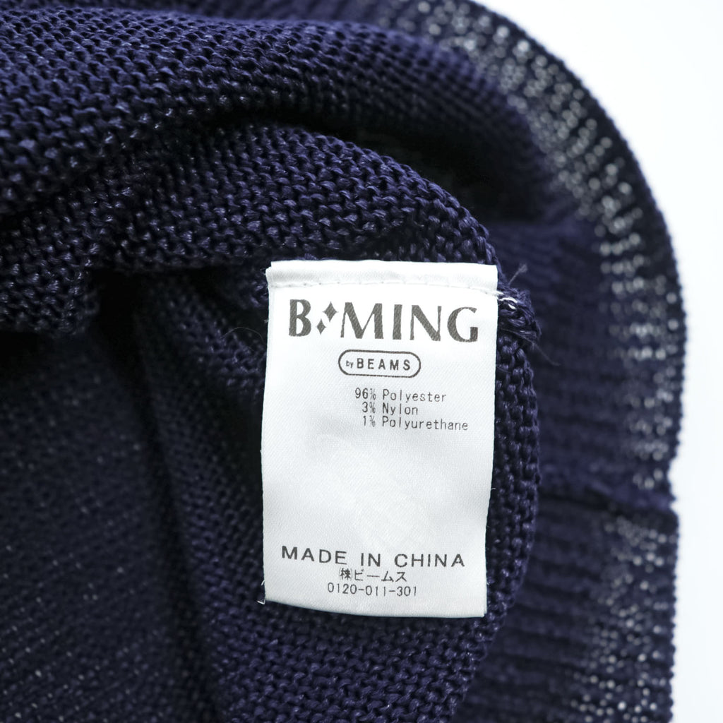 B:MING by BEAMS 半袖 メッシュ サマーニット FREE ネイビー 胸ポケット 19S-bb633