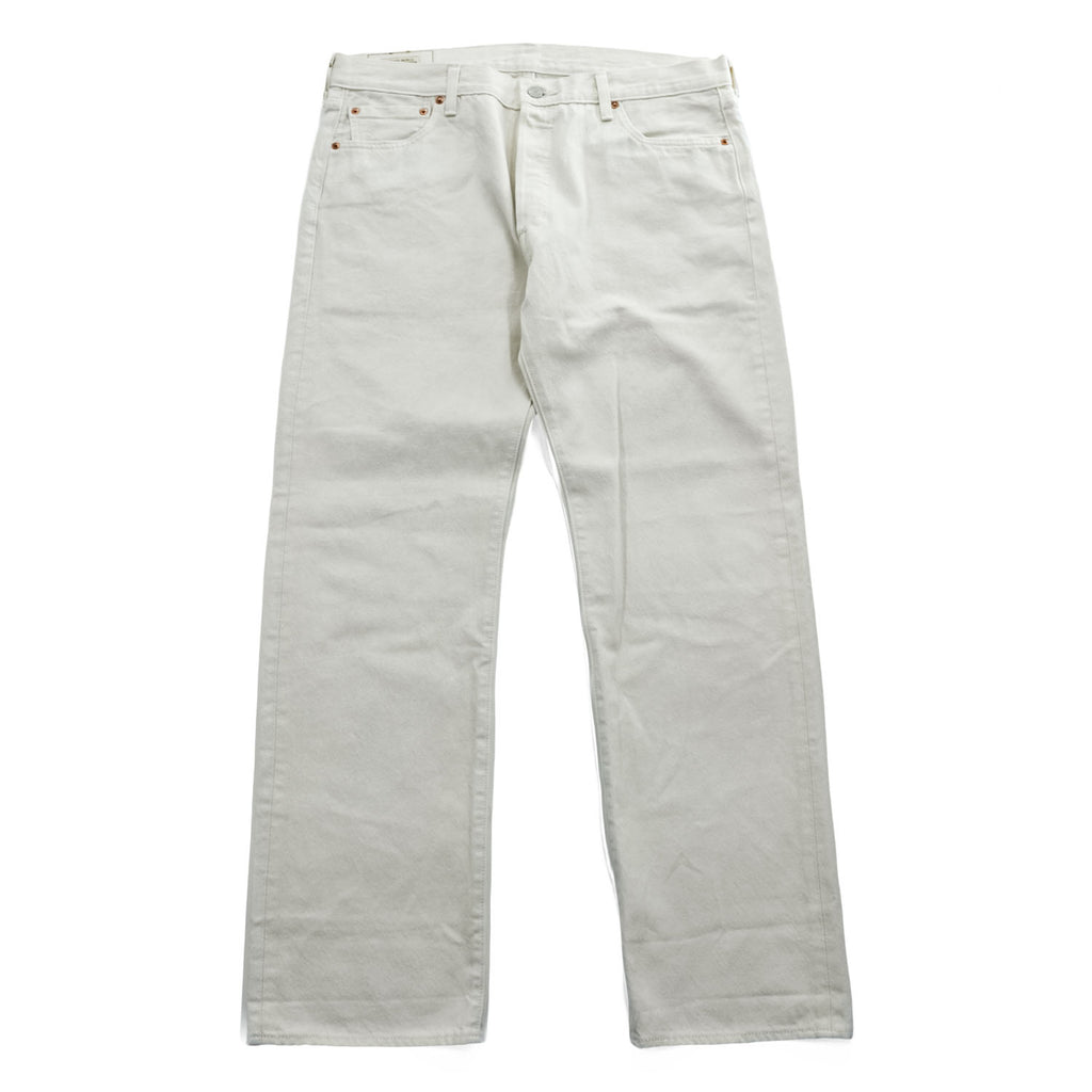 Levi's ビッグE ホワイト デニムパンツ ジーンズ L レザーパッチ ボタンフライ PREMIUM 00501-3279