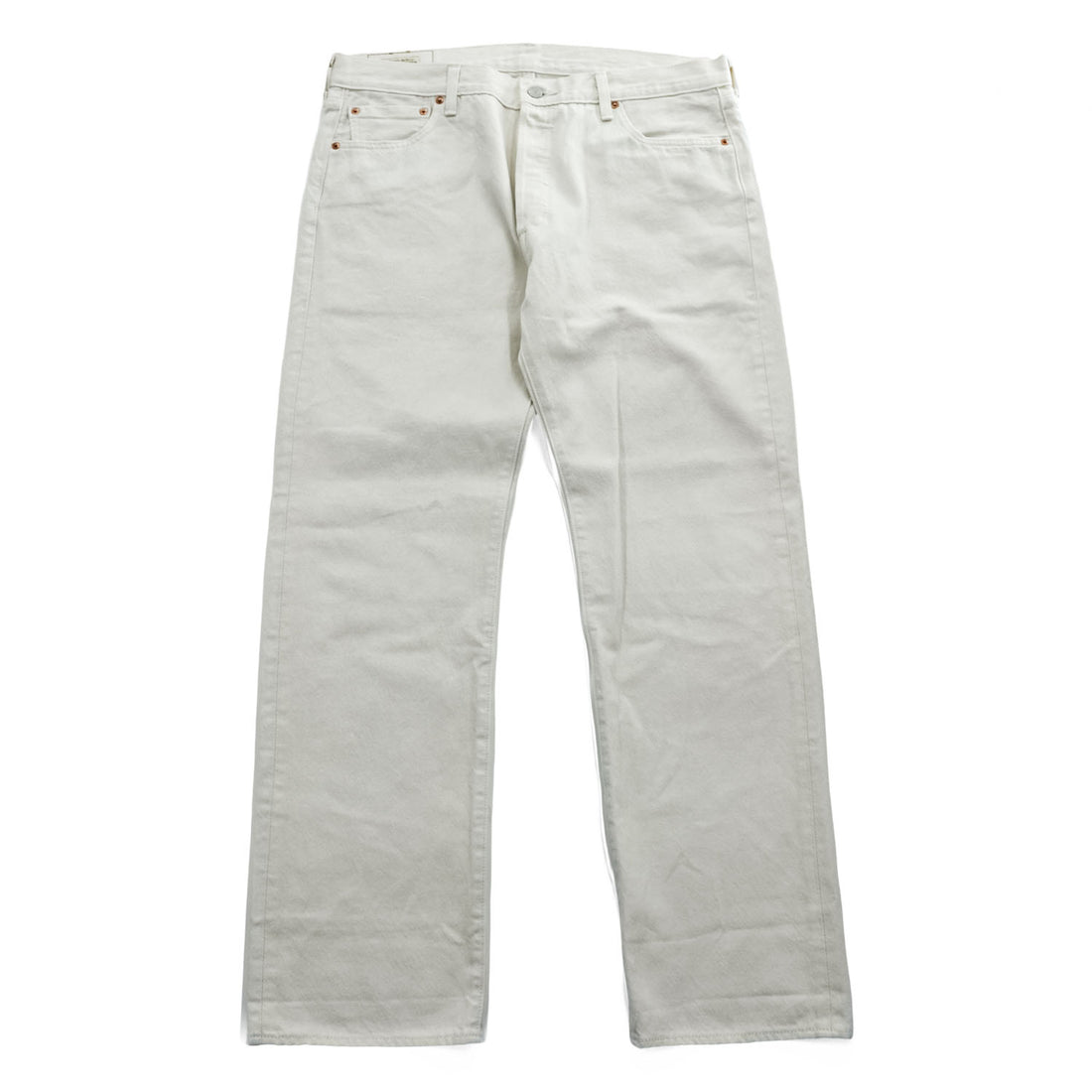 Levi's ビッグE ホワイト デニムパンツ ジーンズ L レザーパッチ ボタンフライ PREMIUM 00501-3279