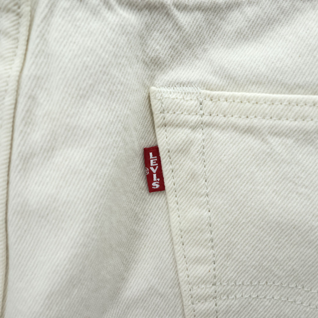 Levi's ビッグE ホワイト デニムパンツ ジーンズ L レザーパッチ ボタンフライ PREMIUM 00501-3279