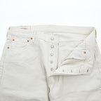 Levi's ビッグE ホワイト デニムパンツ ジーンズ L レザーパッチ ボタンフライ PREMIUM 00501-3279