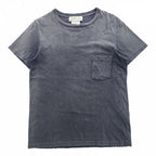 REMI RELIEF 日本製 ヴィンテージ加工 ポケット Tシャツ M グレー ネイビー シングルステッチ SP加工